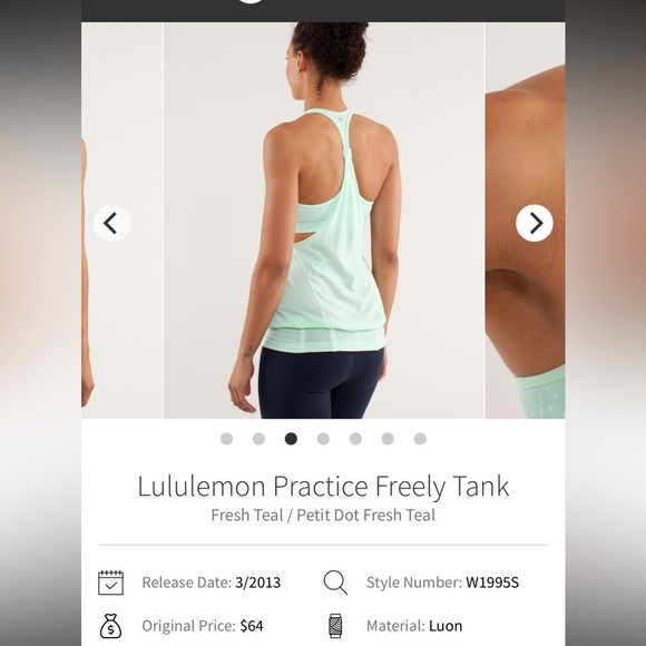 Lululemon Practice Freely Tank Mint Green Top size 4 - Picture 2 of 7